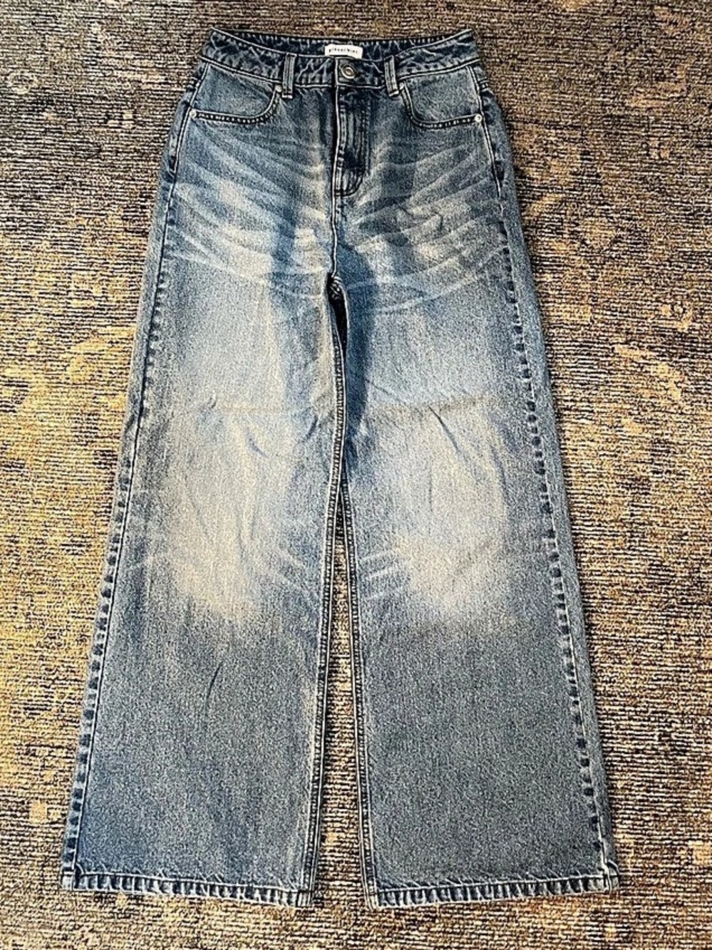 Gianni Bini Relaxed Fit Jeans Cotton Jeans in Blue Waist 26